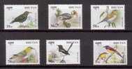 Bhutan (R) Postfris  1998 Mi Nr 1796-1801  Vogels, Birds - Bhoutan