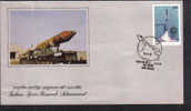 Indien-1981-Raketenstart (FDC-874) - Cartas & Documentos