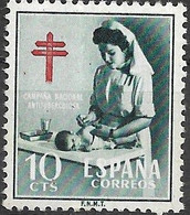 SPAIN 1953 Anti-tuberculosis Fund - 10c Nurse And Baby  MH - Ongebruikt