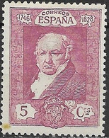 SPAIN 1930 Death Cent Of Goya (painter) - 5c Goya MH - Nuevos