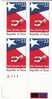 #2204 Republic Of Texas 150th Anniversary Issue, Battle Of San Jacinto, 1986 Plate Block Of 4 22-cent Stamps - Plaatnummers