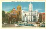 USA – United States – Circle Of St. Mary's And Baptist Church, Syracuse, New York 1930s-1940s Unused Postcard [P3806] - Syracuse