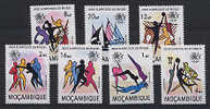 MOZAMBIQUE 1983, BOXE, HANDBALL, BASKET, COURSE, VOILE, PLONGEON... 7 Valeurs, NEUFS. R211 - Zomer 1984: Los Angeles