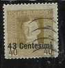 OCCUPAZIONE AUSTRIACA 1918 CENT. 43 SU 40 H USATO USED OBLITERE' - Occ. Autrichienne