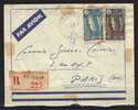 CAMEROUN 1938 Usages Courants Obl. S/Lettre Recommandée Par Avion Foumban/Paris - Lettres & Documents