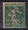 Syria 1920 Mi. 114 II     3 M Auf 5 C Semeuse Overprinted O.M.F. Syrie CENTIMES MH* - Altri & Non Classificati