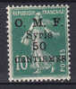 Syria 1922 Mi. 183     50 C Auf 10 C Semeuse Overprinted O.M.F. Syria CENTIEMES MH* - Other & Unclassified