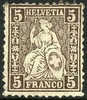 Switzerland #61 Used 5c Brownfrom 1881 - Gebraucht