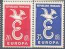 1958 Europa C.E.P.T., Francia, Serie Completa Nuova (**) - 1958