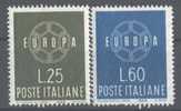 1959 Italia, Europa CEPT , Serie Completa Nuova (**) - 1959
