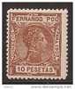 FPOO167-LB1044-MCEX1.Guinea.   Guinee..FERNANDO  POO.ALFONSO XIII 1907  (Ed 167**) Sin Charnela.LUJO. - Guinée Espagnole