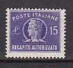 Y6197 - ITALIA RECAPITO Ss N°10 - ITALIE EXPRES Yv N°36 ** - Posta Espressa/pneumatica