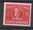 Y6195 - ITALIA RECAPITO Ss N°9 - ITALIE EXPRES Yv N°34 ** - Correo Urgente/neumático