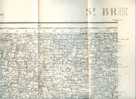 Carte SAINT-BRIEUC (IGN, 1929-1946) : Pedernoc, Guingamp, Lanrodec, Pléguien, Pommerit, Goudelin, Gracé, Landebaeron... - Topographical Maps