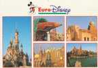 Euro Disney,Mickey,Chateau Belle Au Bois Dormant,Videopolis,Small World,Adventureland,Thund Er Mountain,parc Attraction - Disneyworld