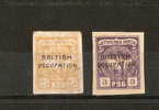 RUSSIE Timbres Occupation Britanique  1919 N* 9 Et 12 - 1919-20 Occupation Britannique