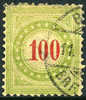 Switzerland J27a Used 100c Yellow Grn Postage Due From 1884-97 - Segnatasse