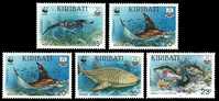 (003-04) Kiribati  Reef Fishes / Poissons / Fische / Vissen / WWF  ** / Mnh  Michel 566-69 + 570 - Kiribati (1979-...)