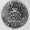 2 Francs 1982    Monaco  Rainier III - 1960-2001 Nouveaux Francs