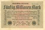 ALLEMAGNE - GERMANY - REICHSBANKNOTE - BERLIN 1923 - BILLET DE 50 MILLIONS DE MARK - Autres & Non Classés