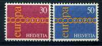 1971, Svizzera, Europa  , Serie Completa Nuova (**) - Unused Stamps