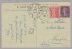 Frankreich 1928-07-25 Hendaye 50+40Cent.Postkarte>Shanghai - Lettres & Documents