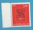 V-2  JUGOSLAVIJA  JUGOSLAWIEN JUGOSLAVIA   WORLD ORGANIZATION OF WORKERS NEVER HINGED - Unused Stamps