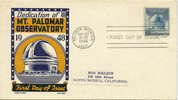 (d) FDC Pour Le Timbre Palomar Mountain Observatory (astronomie,telescope) - 1941-1950