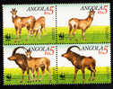 Angola MNH Scott #784a WWF Block Of 4 Hippotragus Niger Variani - Angola