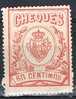 Sello Para Cheques, 60 Cts Naranja, VARIEDAD 1926,  Edifil Num 17 * - Revenue Stamps
