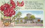 Ohio State Capitol Building , State Flower Scarlet Carnation, Columbus OH On C1910s Vintage  Postcard - Columbus