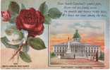 South Carolina State Capitol Building , State Flower Rose, Columbia SC On C1910s Vintage  Postcard - Columbia