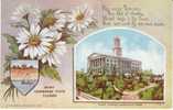 Tennessee State Capitol Building , State Flower Daisy, Nashville TN On C1910s Vintage  Postcard - Nashville