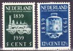 1939 100 Jaar Spoorwegen In Nederland Ongestempelde Serie NVPH 325 / 326 - Ongebruikt