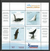 Costa Rica 2008 MiNr. 1701 - 1704 (Block 26) Whales Dolphins 1bl MNH** 19,00 € - Dolphins