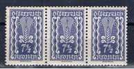 A Österreich 1922 Mi 365 Mnh Ähre (Dreierstreifen) - Unused Stamps