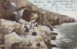 Swanage;  Tilly Whim Caves / Stempel London  ( Zegel Afgescheurd) - Swanage