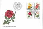 SUIZA SPD 1972 ROSAS FLORES BOTÁNICA NATURALEZA - Rozen