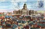 16617   Belgio,   Bruxelles,  Panorama  Vers  Le  Palais  De  Justice,  VG  1933 - Mehransichten, Panoramakarten