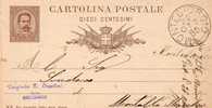 1885   CARTOLINA CON ANNULLO  MONTEGIORGIO - Interi Postali