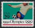 1992 USA Summer Olympics Stamp Soccer Football  #2637 - Ete 1992: Barcelone