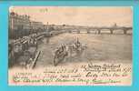 REGNO UNITO LONDON THAMES EMBANKMENT CARTOLINA FORMATO PICCOLO VIAGGIATA NEL 1903 - River Thames