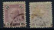 AUTRICHE - LEVANT / 1891-96 - 5 P./50 K. LILAS   # 29 OB.  COTE 3.50 EURO (ref T440) - Levant Autrichien