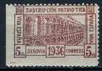 GUERRA CIVIL, SEGOVIA, VARIEDAD MARRON CLARO - Spanish Civil War Labels