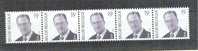 BELGIE  KONING ALBERT II  STROOK VAN 5 ZEGELS MET 5 CIJFERS  1998 ** - Coil Stamps