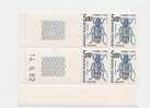 Bloc De 4 YT 112 5,00 Fr Insectes Timbe-taxe Coin Daté Du 14-6-82 - Postage Due