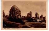 CPA-56-CARNAC- LES ALIGNEMENTS DE KERMARIO-AUTRE VUE-ANIMEE-1 FEMME EN COSTUME REGIONAL - Dolmen & Menhirs