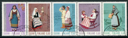 FINLAND 1973 Regional Costumes Strip  MNH / **.  Michel 733-37 - Usados