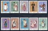 FINLAND 1972-73  Regional Costumes Set  MNH / **.  Michel 710-14, 733-37  SG 823-32 - Unused Stamps