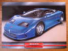 BUGATTI EB 110 - FICHE VOITURE GRAND FORMAT (A4) - 1998 - Auto Automobile Automobiles Car Cars Voitures - Auto's